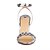 رخيصةأون Women&#039;s Sandals-Women&#039;s Sandals Stiletto Heel Open Toe Ankle Strap Daily Party &amp; Evening Rhinestone Buckle PU Summer Gold / Silver