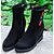 cheap Women&#039;s Boots-Women&#039;s Boots Daily Flat Heel Closed Toe Comfort Fashion Boots Suede Nappa Leather Black