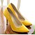 cheap Women&#039;s Heels-Women&#039;s Heels Plus Size Daily Solid Colored Summer Pumps Pointed Toe Casual Minimalism Patent Leather Loafer Black Yellow Red