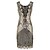 Χαμηλού Κόστους Ιστορικές &amp; Vintage Στολές-Το Great Gatsby Τσάρλεστον Δροσμός 20ετών 1920 Φανταχτερό Χρυσή δεκαετία του &#039;20 Κοκτέιλ Φόρεμα Φανελάκι φόρεμα Φορέματα Κοκτέιλ Φόρεμα Φόρεμα χορού Γυναικεία Πούλιες Καρφί Στολές