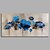 cheap Floral/Botanical Paintings-Oil Painting Hand Painted Horizontal Abstract Floral / Botanical Modern Rolled Canvas (No Frame)