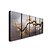 cheap Floral/Botanical Paintings-Oil Painting Hand Painted - Floral / Botanical Modern Stretched Canvas / Five Panels