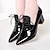 cheap Women&#039;s Oxfords-Women&#039;s Pumps Oxfords Lace Up Sandals Strappy Sandals Plus Size Daily Solid Colored Summer Block Heel Pointed Toe Comfort Walking Patent Leather PU Lace-up Black White Pink