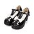 cheap Lolita Footwear-Women&#039;s Lolita Shoes Punk Fashion Princess Lolita Gothic Cone Heel Shoes Lines / Waves Stitching Lace 6.5 cm Black White PU Leather Halloween Costumes / Steampunk