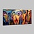 cheap People Paintings-Oil Painting Hand Painted Horizontal People Pop Art Modern Rolled Canvas (No Frame)