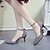 cheap Women&#039;s Heels-Women&#039;s Heels Daily Office &amp; Career Striped Summer Stiletto Heel Pointed Toe Basic Pump PU Red Gray