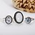 abordables Bague-Femme Bague de Phalange Pierre de lune 3pcs Argent Strass Alliage Ovale dames Tropique Romantique Quotidien Festival Bijoux Classique Tendance Fleur