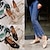 זול נעלי עקב לנשים-בגדי ריקוד נשים עקבים נעליים בסגנון הבריטי עקב עבה בוהן מרובעת PU נוחות קיץ שחור / בז&#039; / יומי