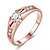 billige Ringe-Bandring Diamant Kabal Guld Rose Guld Kvadratisk Zirconium Guldbelagt Kærlighed Damer Unikt design 6 7 8 9 / Erklæringsring