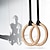 cheap Fitness &amp; Yoga Accessories-Wood Gymnastic Rings with Buckle Straps Wooden Fitness Gym Rings for Strength Training, Crossfit Pull Ups and Dips Workout Gym Exercise Fitness Adjustable Olympic Muscular Bodyweight Training Crossfit