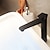 abordables Grifería para lavabos-Baño grifo del fregadero - Standard Negro Conjunto Central Sola manija Un agujeroBath Taps