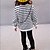 preiswerte Sets-Mädchen 3D Gestreift Kleidungsset Langarm Frühling Herbst Zeichentrick Streifen Baumwolle Baby 3-6 Y Täglich