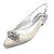 abordables Chaussures de mariée-Femme Chaussures de mariage Paillettes de cristal scintillantes ornées de bijoux Grandes Tailles Mariage Soirée &amp; Evénement Couleur Pleine Eté Strass Cristal Talon Plat Bout pointu basique Satin