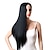 abordables Pelucas para disfraz-La familia Addams peluca sintética peluca parte media peluca larga natural negro #1b pelo sintético ajustable resistente al calor sintético