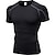 cheap Running Tops-Men&#039;s Compression Shirt Yoga Top White Black Fitness Gym Workout Running Tee Tshirt Base Layer Short Sleeve Sport Activewear Breathable Quick Dry Lightweight High Elasticity Slim