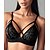 preiswerte Podprsenky-Women&#039;s Wireless Bras 3/4 Cup Solid Colored Pure Color Hook &amp; Eye Xmas Christmas Polyester Sexy 1PC Black Wine