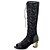 cheap Women&#039;s Boots-Women&#039;s Boots Knee High Boots Chunky Heel Peep Toe Lace / PU Knee High Boots Fashion Boots Spring &amp; Summer Black / White / Beige / Party &amp; Evening