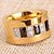 זול Fashion Ring-Couple Rings Synthetic Diamond Stylish Gold Steel Stainless Creative Ladies Stylish Artistic 1pc 6 7 8 9 / Couple&#039;s