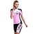 voordelige Herenkleding sets-Mysenlan Dames Korte mouw Wielrenshirt met shorts - Roze Gestreept Fietsen Sportoutfits Ademend Sneldrogend Ultra-Violetbestendig Sport Polyester Elastaan Gestreept Bergracen Wegwielrennen Kleding