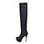 Χαμηλού Κόστους Γυναικείες Μπότες-Women&#039;s Boots Stiletto Heel Round Toe PU Over The Knee Boots Fashion Boots Fall &amp; Winter White / Black