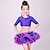 cheap Kids&#039; Dancewear-Latin Dance Skirts Lace Ruching Girls&#039; Training Performance Half Sleeve High Polyester