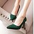 olcso Női magas sarkú cipők-Női Magassarkúak Tűsarok Kényelmes Magasított talpú Napi PU Fekete Katonai zöld Rózsaszín