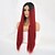 cheap Premium Synthetic Lace Wigs-Synthetic Lace Front Wig Straight Middle Part Lace Front Wig Long Black / Red Synthetic Hair Women&#039;s Heat Resistant Red