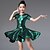 tanie Odzież do tańca dziecięca-Taniec latynoamerykański Sukienki Dla dziewczynek Spektakl Spandeks Marszcząca się Krótki rękaw Sukienka