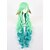 cheap Costume Wigs-LOL KDA Soraka Cosplay Wigs All Layered Haircut 44 inch Heat Resistant Fiber Curly Green Anime Wig