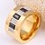 זול Fashion Ring-Couple Rings Synthetic Diamond Stylish Gold Steel Stainless Creative Ladies Stylish Artistic 1pc 6 7 8 9 / Couple&#039;s