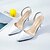 baratos Sandálias de mulher-Mulheres Sandálias Salto Agulha Couro Ecológico Chanel Verão Vermelho / Branco / Preto