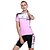 tanie Męskie zestawy odzieżowe-Mysenlan Damskie Krótki rękaw Koszulka z szortami na rower - Różowy Pasek Rower Zestawy odzież Oddychający Szybkie wysychanie Odporność na promieniowanie UV Sport Poliester Elastyna Pasek Kolarstwo