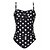 cheap One-piece swimsuits-Women&#039;s One Piece Swimsuit Shirred Bodysuit Bathing Suit Solid Colored Swimwear Black and White Green Breathable Quick Dry Lightweight Swimming Surfing Beach Summer Plus Size / Dot