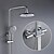 cheap Outdoor Shower Fixtures-Shower System Set - Rainfall Contemporary Chrome Shower System Ceramic Valve Bath Shower Mixer Taps / Brass / Two Handles Three Holes