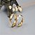 cheap Rings-Couple Rings AAA Cubic Zirconia Two tone Gold Titanium Steel Titanium Steel Friendship Ladies Elegant Fashion 2pcs / Couple&#039;s / Couple&#039;s
