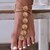 billige Trendy smykker-Barfodssandaler fødder smykker Damer Årgang Dame Kropssmykker Til Afslappet Daglig Legering Blomst Sølv Guld