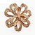 זול Nåle og brocher-Women&#039;s Girls&#039; Brooches Crossover Rhinestone Brooch Jewelry Gold Silver For Wedding Party Special Occasion Casual