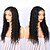 cheap Human Hair Wigs-Remy Human Hair Lace Front Wig With Ponytail style Brazilian Hair Curly Natural Black Wig 130% Density with Baby Hair Natural Hairline Bleached Knots Women&#039;s Long Human Hair Lace Wig ELVA HAIR