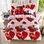 halpa Pussilakanat-Duvet Cover Sets 3D Poly / Cotton Reactive Print 4 Piece Bedding Sets / 250 / 4pcs (1 Duvet Cover, 1 Flat Sheet, 2 Shams)full