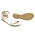 halpa Naisten sandaalit-Naisten Sandaalit Matala korko Nappanahka Comfort Kevät Musta / Valkoinen / Vaaleanruskea