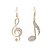 cheap Earrings-1 Pair Mismatch Earrings Hanging Earrings For Women&#039;s Cubic Zirconia Carnival Work Alloy Mismatched Pave Music Music Notes