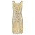 Χαμηλού Κόστους Ιστορικές &amp; Vintage Στολές-Το Great Gatsby Τσάρλεστον Δροσμός 20ετών 1920 Φανταχτερό Χρυσή δεκαετία του &#039;20 Κοκτέιλ Φόρεμα Φανελάκι φόρεμα Φορέματα Κοκτέιλ Φόρεμα Φόρεμα χορού Γυναικεία Πούλιες Καρφί Στολές