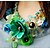 cheap Necklaces &amp; pendants-Statement Necklace For Women&#039;s Crystal Party Special Occasion Birthday Synthetic Gemstones Resin Plastic Plaited Wrap Roses Flower Gold
