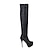 Χαμηλού Κόστους Γυναικείες Μπότες-Women&#039;s Boots Stiletto Heel Round Toe PU Over The Knee Boots Fashion Boots Fall &amp; Winter White / Black