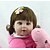 Χαμηλού Κόστους Κούκλες Μωρά-NPKCOLLECTION 24 inch NPK DOLL Κούκλες σαν αληθινές Κορίτσι κορίτσι Μωρά Κορίτσια Αναγεννημένη κούκλα για μικρά παιδιά Δώρο Μουσική Τεχνητή εμφύτευση Brown Eye Ύφασμα 3/4