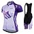 cheap Men&#039;s Clothing Sets-Malciklo Women&#039;s Cycling Jersey with Shorts Mountain Bike MTB Road Bike Cycling White Black Butterfly Bike Jersey Padded Shorts / Chamois Clothing Suit Polyester Back Pocket Sports Butterfly