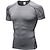 cheap Running Tops-YUERLIAN Men&#039;s Compression Shirt Running Shirt Tee Tshirt Top Athletic Athleisure Spandex Quick Dry Breathable Soft Fitness Gym Workout Running Jogging Training Sportswear Solid Colored Dark Grey