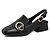 economico Női szandálok-Women&#039;s Sandals Chunky Heel Square Toe Comfort Outdoor Buckle Solid Colored Nappa Leather White Black