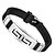 cheap Bracelets-Men&#039;s ID Bracelet Personalized Unique Design Silicone Bracelet Jewelry Black For Casual Daily / Titanium Steel