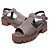 cheap Women&#039;s Sandals-Women&#039;s Sandals Chunky Heel Comfort Daily PU Summer White Black Gray